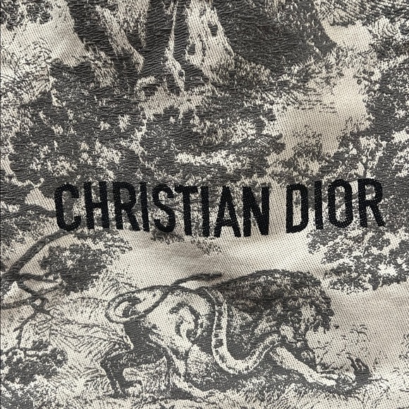 Dior Black and Cream Canvas Tote - Picture 3 of 4